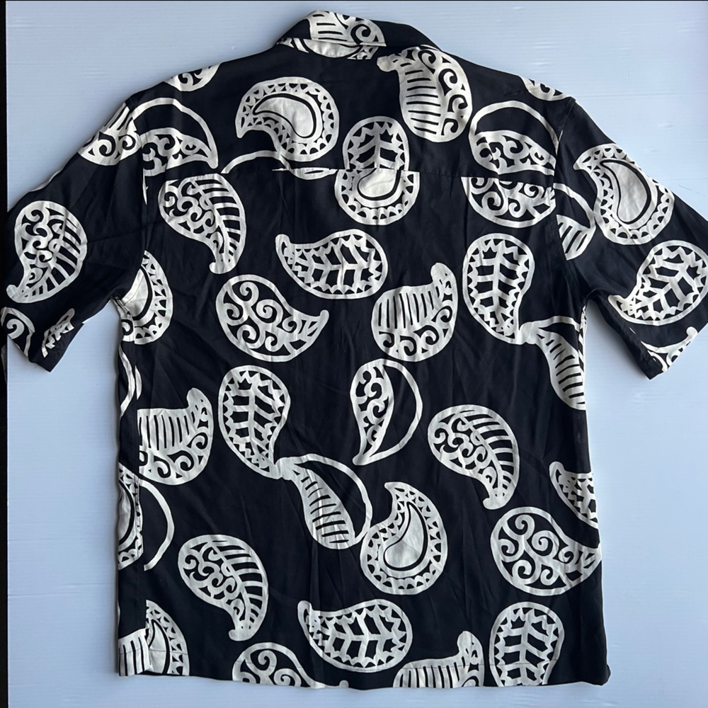 NWT ZARA PAISLEY PRINT SHIRT BLACK | 5566/114 - Picture 5 of 16